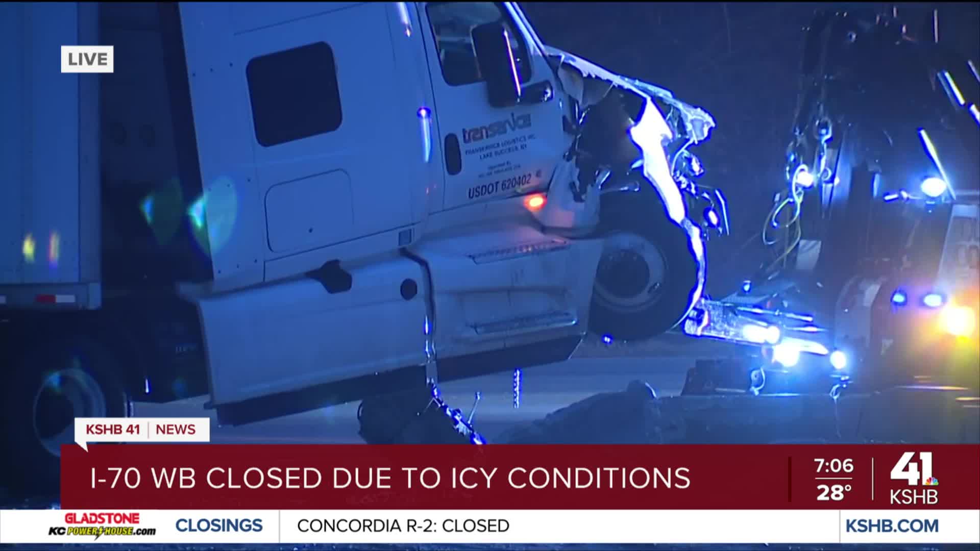 Icy roads across Kansas City lead to slick roads, school closings