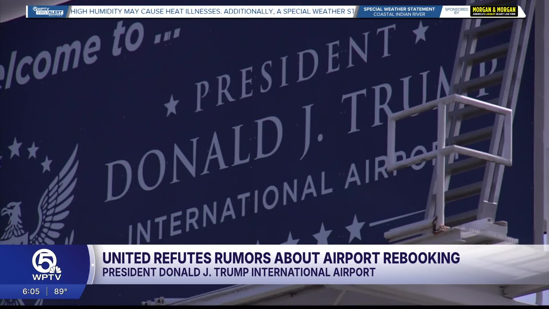 United Airlines denies free changes over Trump airport name