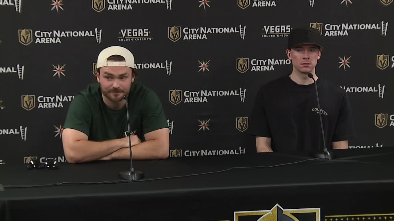 Rasmus Andersson and Carter Hart reflect on Golden Knights season