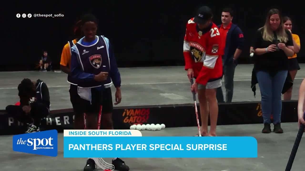 Florida Panthers' Carter Verhaeghe hosts Special Olympics Camp Shriver clinic at Amerant Bank Arena