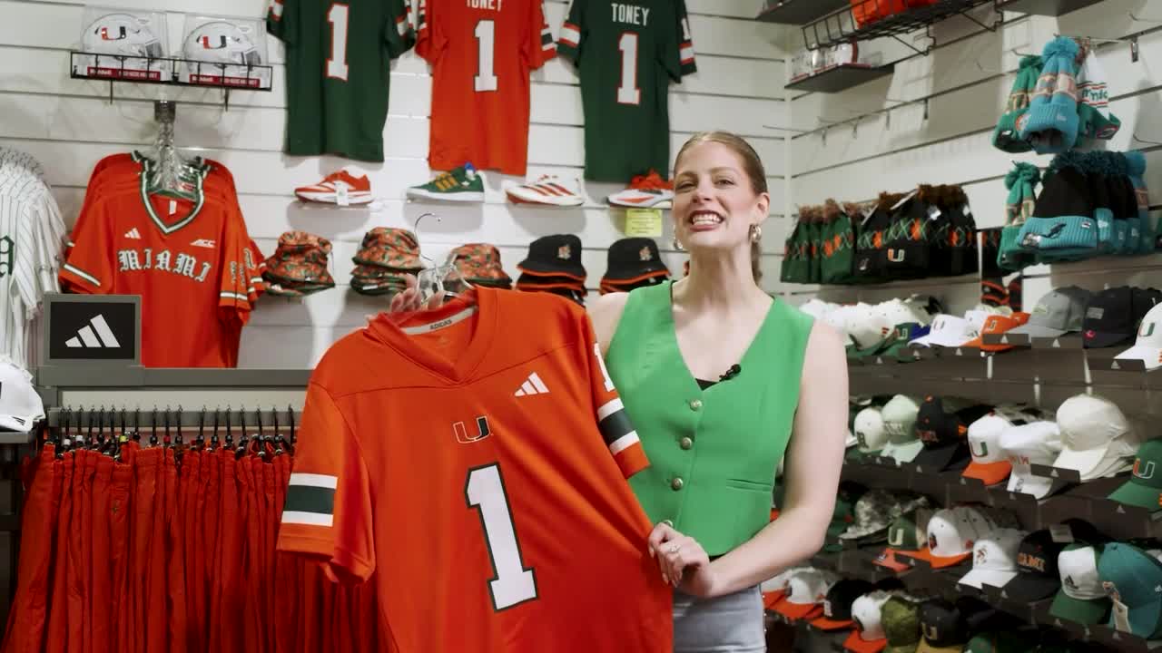 Malachi Tony's new number jersey is now available at Canes Wear for Miami Hurricanes fans