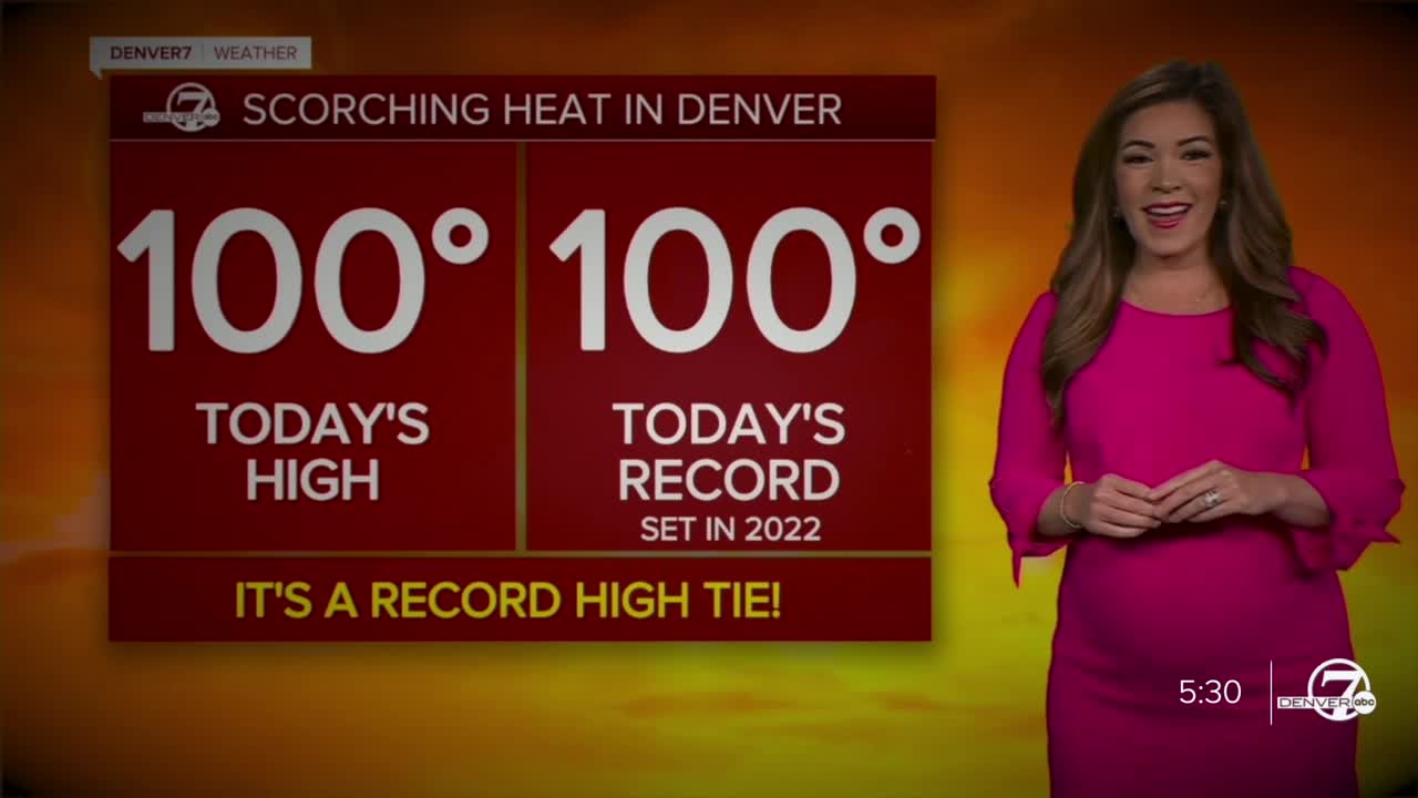 Low 90°s with a few storms in Denver metro Thursday afternoon